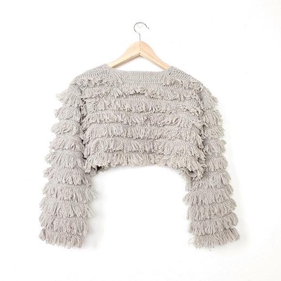 Stolen Girlfriend Club shaggy loop crop sweater XS - Picture 3 of 8